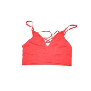 PINK by VICTORIA'S SECRET junior's large solid red criss-cross bralette